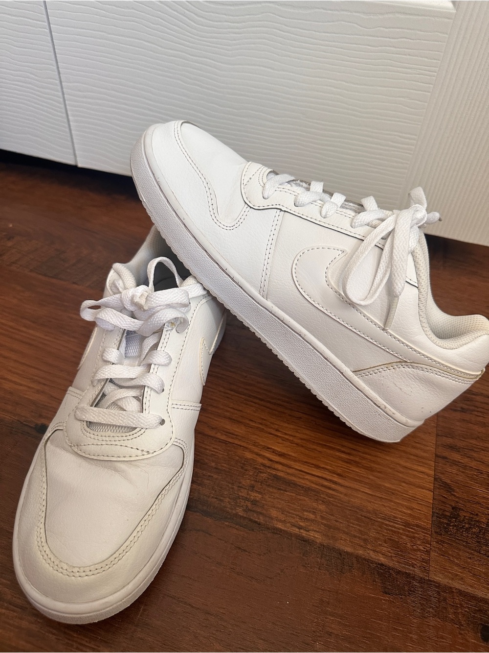 Nike Court Vision Low Triple White Casual Sneakers Shoes Women’s 8.5